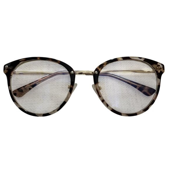 Blue Light Glasses Tortoiseshell and Gold Frames Anti Glare Eye Strain Computer - Picture 1 of 4
